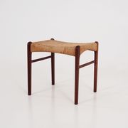 Footstool made of rosewood, Scandinavian design of the 70's