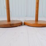 Sculptural modern floor lamps in pine, Yngve Ekström Sweden 1970s