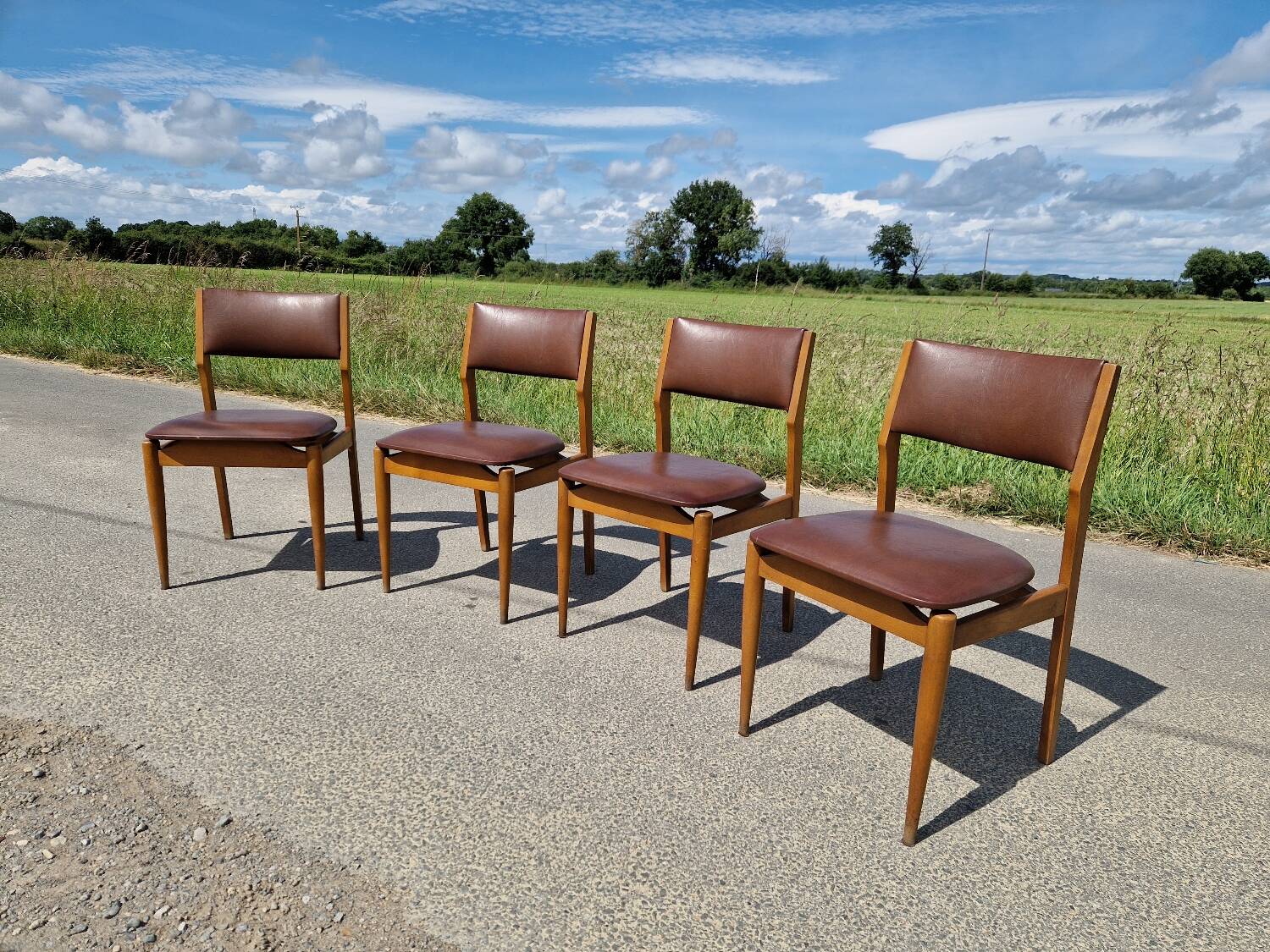 Set of 4 vintage Scandinavian chairs