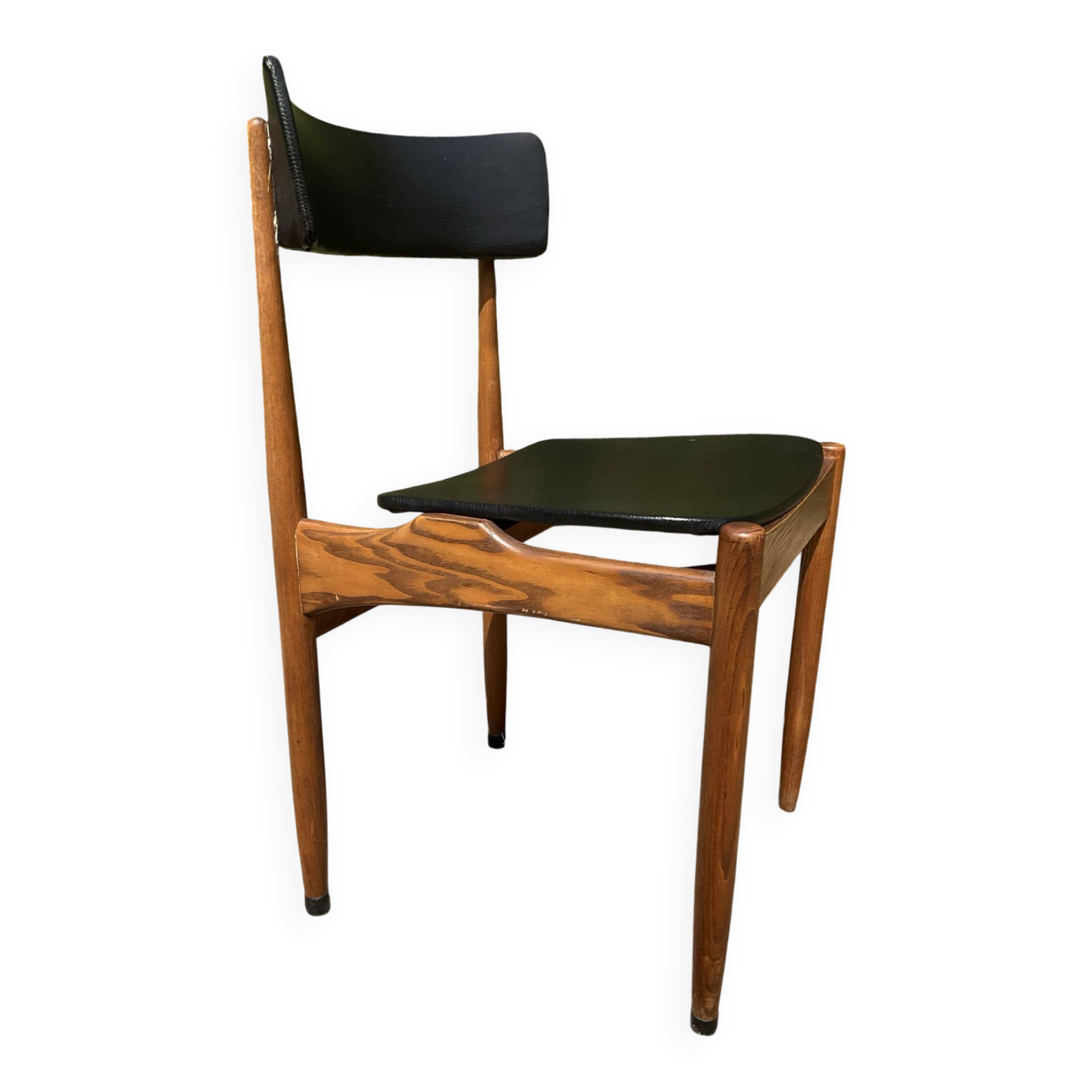 Chaise scandinave des années 60 en palissandre massif 