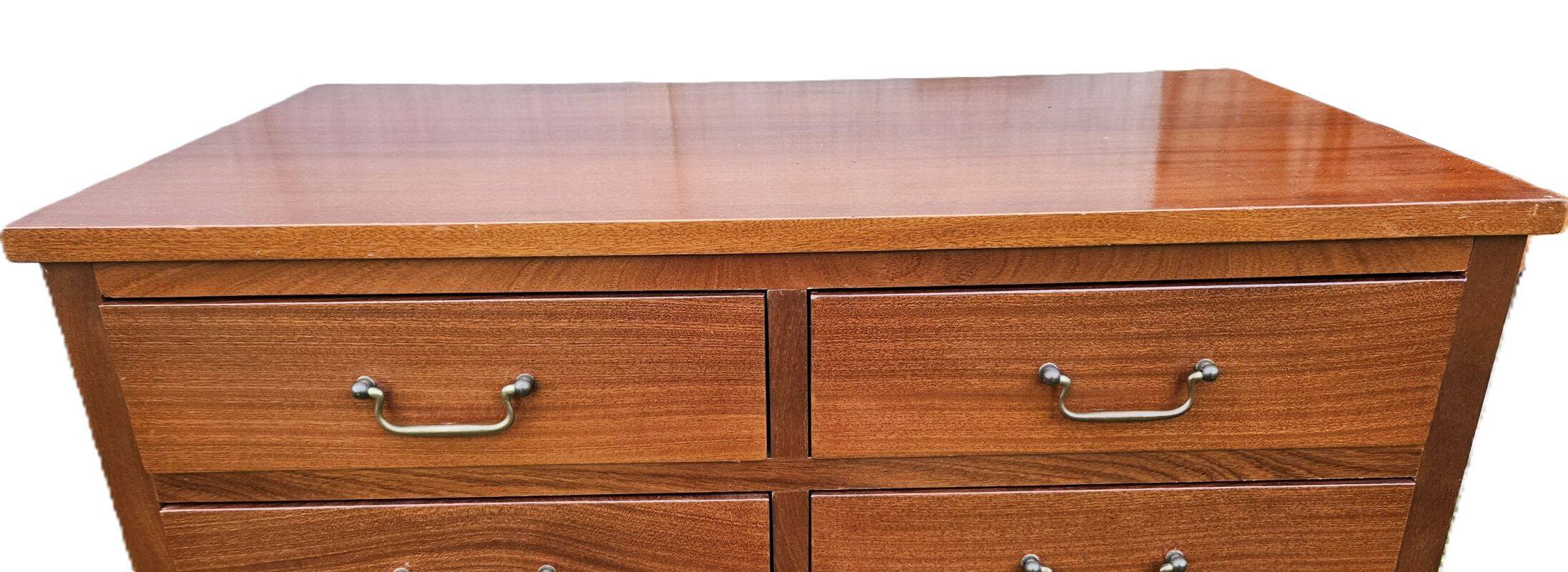 English Mahogany Archive Furniture with 12 Drawers