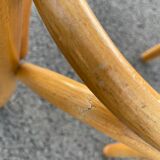 Curved wooden bar stool