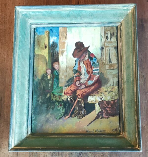 Ancienne peinture toile signée Marcel Fontaine 1936
