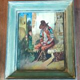 Old canvas painting signed Marcel Fontaine 1936