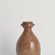 Japanese Shigaraki Inspired Handmade Stoneware Vase with Barnacle-Like Texture