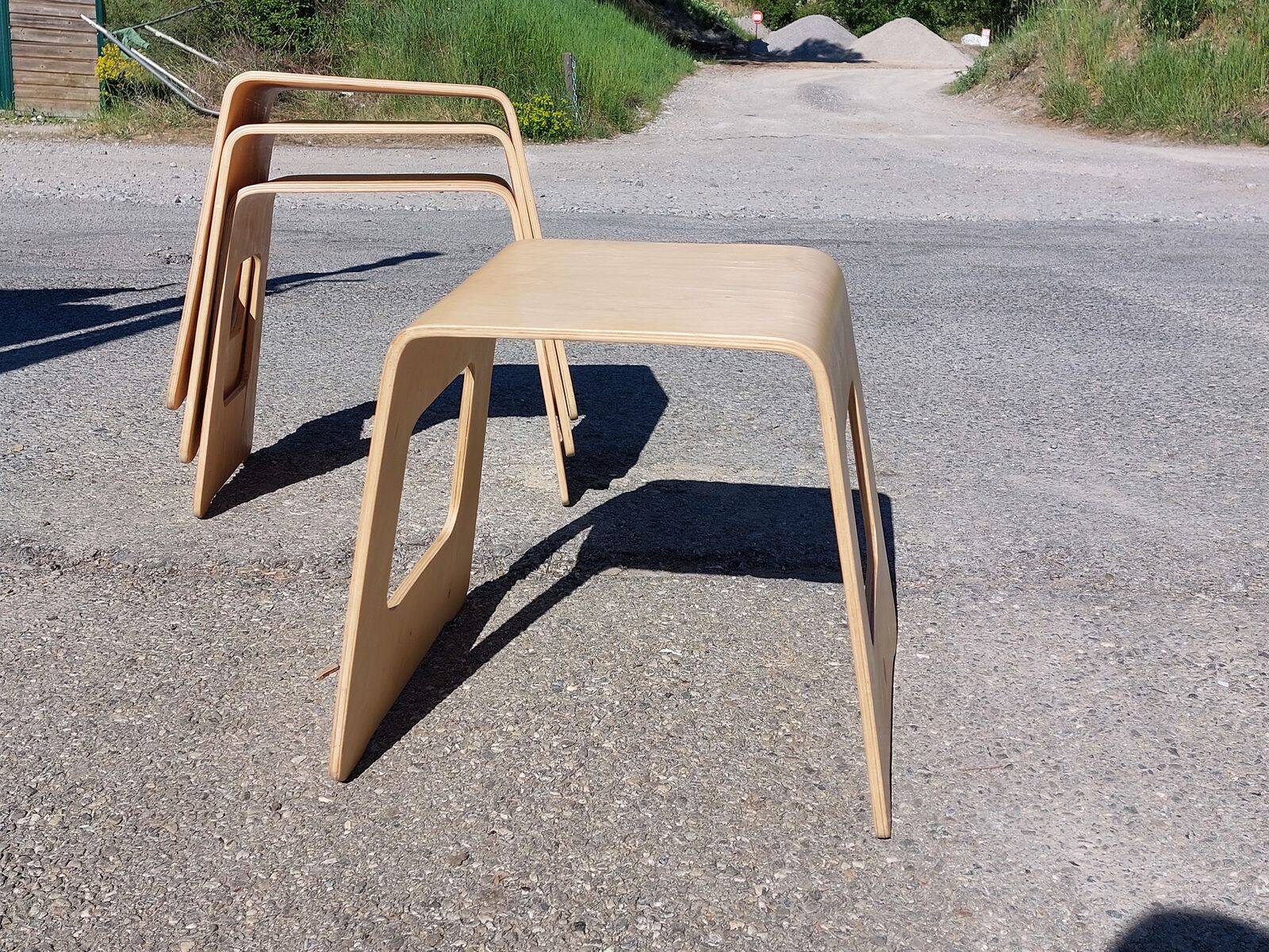 Set of 4 Benjamin stools - by Lisa Norinder for Ikea - 1990s/2000s