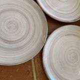 6 glazed terracotta plates 22 cm