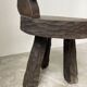 Brutalist stool with African influence