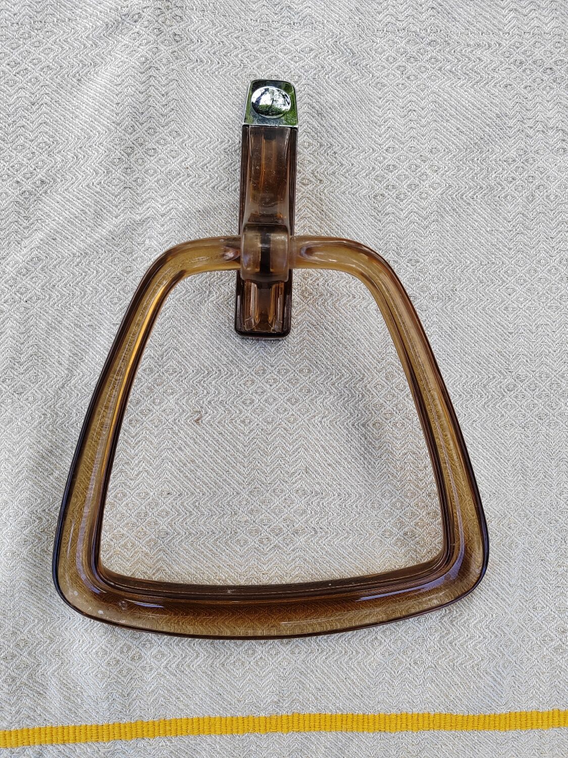 Smoked plexiglass towel rail Grosfillex 70s