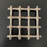 1 extendable bamboo metal shaped flat bottom