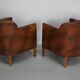 Vintage Dutch Cognac-Coloured Leather Club Chair, Lot of 2
