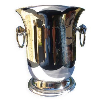 New Jean Couzon Président champagne bucket in box, made of 18/10 stainless steel.