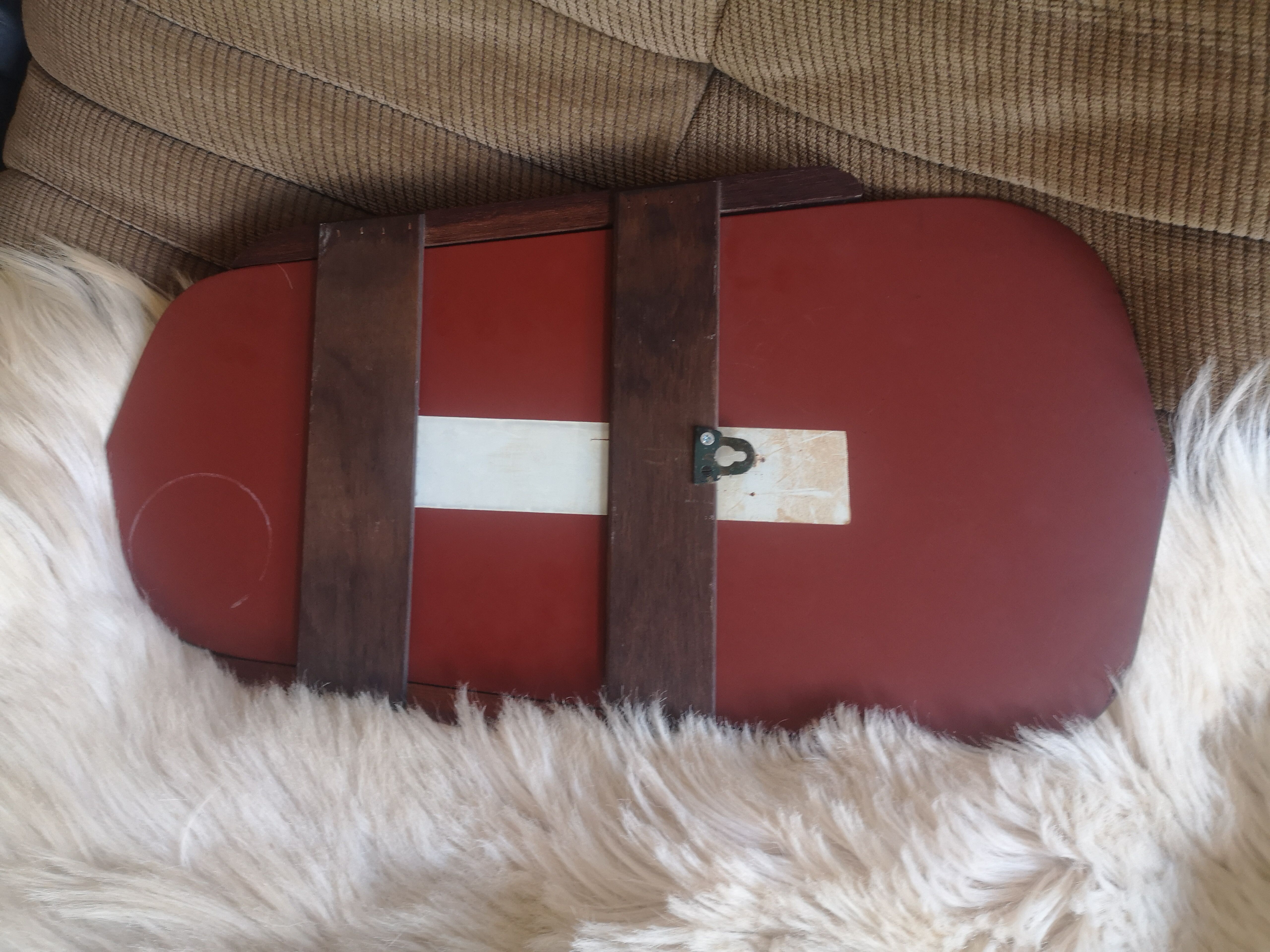 Scandinavian free-form teak mirror, 1960/1970