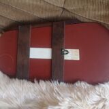 Scandinavian free-form teak mirror, 1960/1970