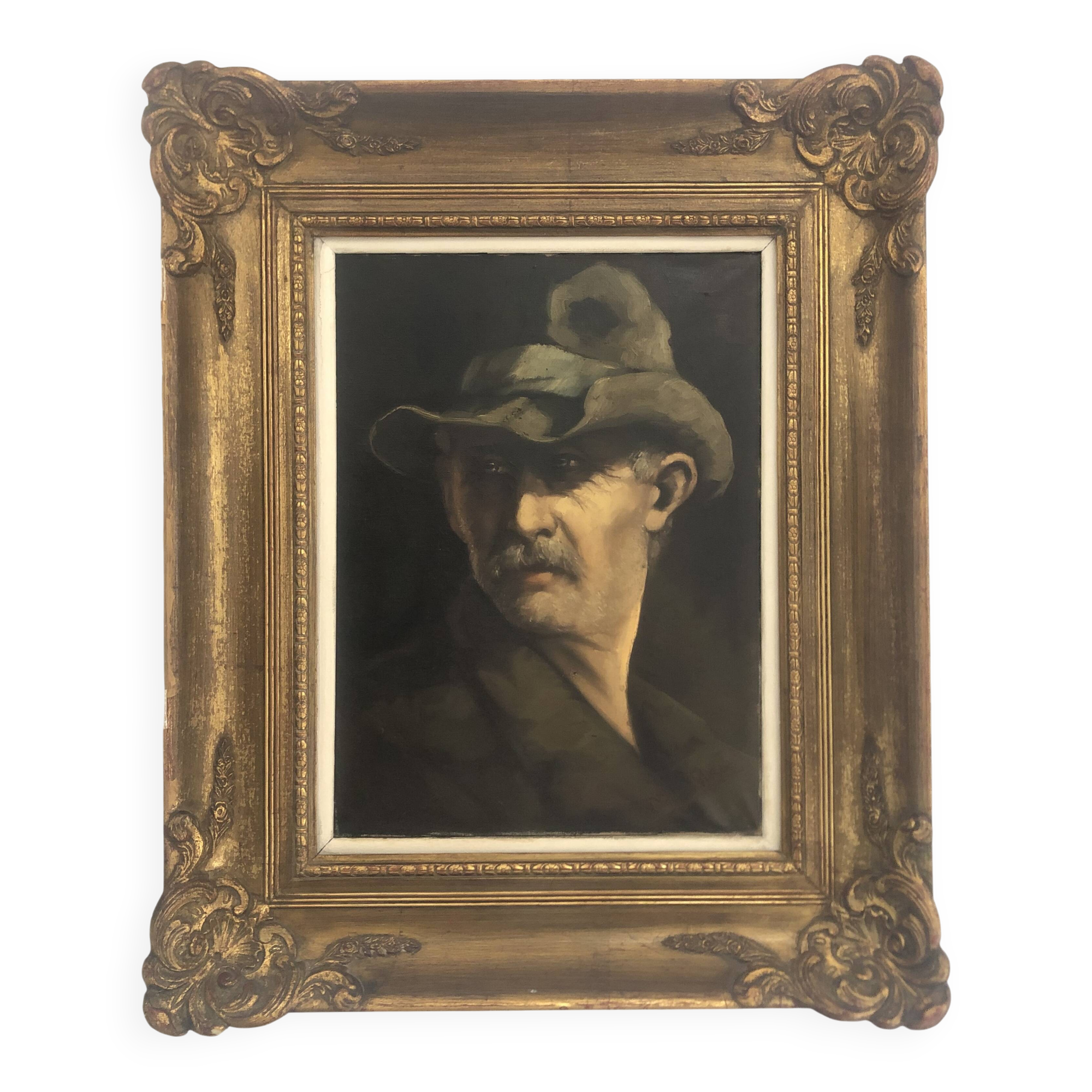 Portrait à l’huile d’homme âgé
