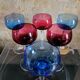 Six crystal wine glasses Val Saint Lambert model Saumur.
