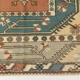 5x8 Shades Of Copper Green Vintage Oushak Rug, 146x227Cm SKU 24356