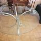 Round Metal and Glass Table - Vintage Design