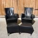 Pair of armchairs with footstool montis, 1980s