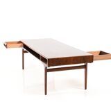 Rectangular Rosewood Coffee Table with Two Drawers, Denmark