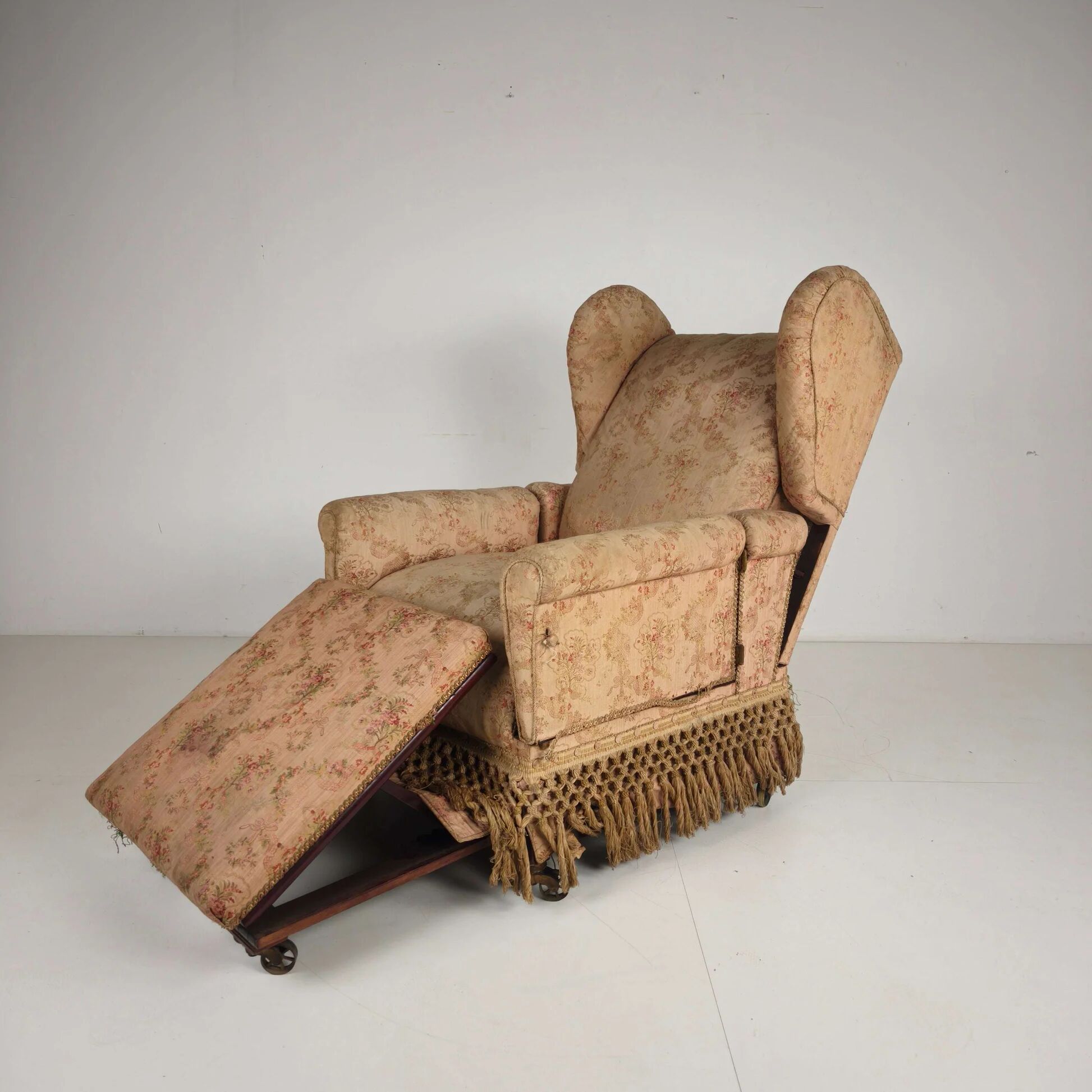 Antique English Carter’s Library Chair on Castors