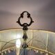 Vintage floor lamp in black and gold metal with lampshades