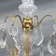 Pair of Louis XV Style Bronze & Crystal Chandeliers with 4 Lights