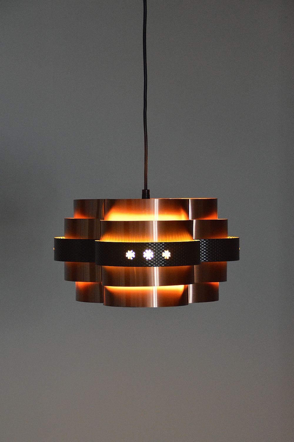 Danish hanging lamp P65 designed by Werner Schou for Coronell, 1970s
