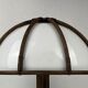 Bamboo rattan mushroom table lamp, Dutch 1970s