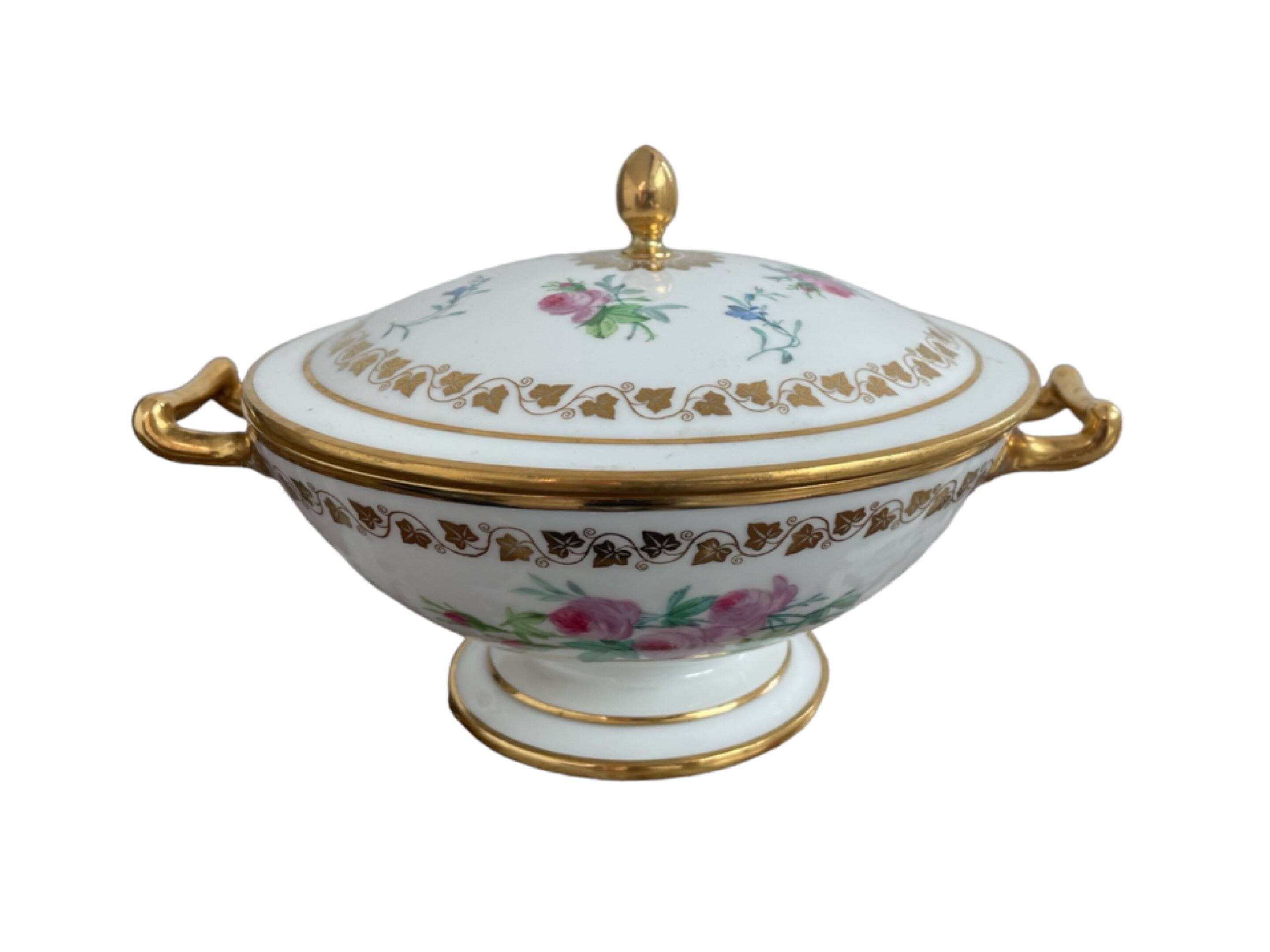 Antique, bezel, Sèvres porcelain, Royal Manufacture, 19th century, Louis-Philippe period