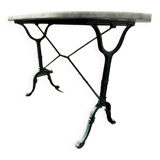 Godin cast iron and marble bistro table. 50's