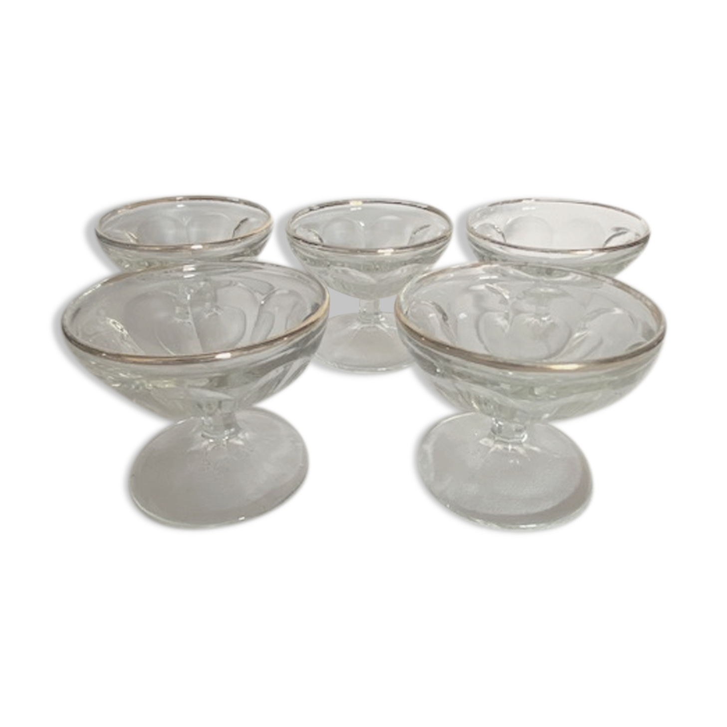 Lot of five glasses golden Byrrh glass