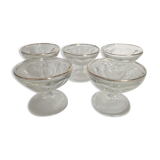 Lot of five glasses golden Byrrh glass