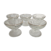 Lot of five glasses golden Byrrh glass