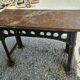 Industrial console table in cast iron and marble