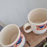 Duo of 2 vintage Mobil cups