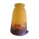 TULIP corolla - yellow-orange-brown marbled glass MULLER FRERES LUNEVILLE