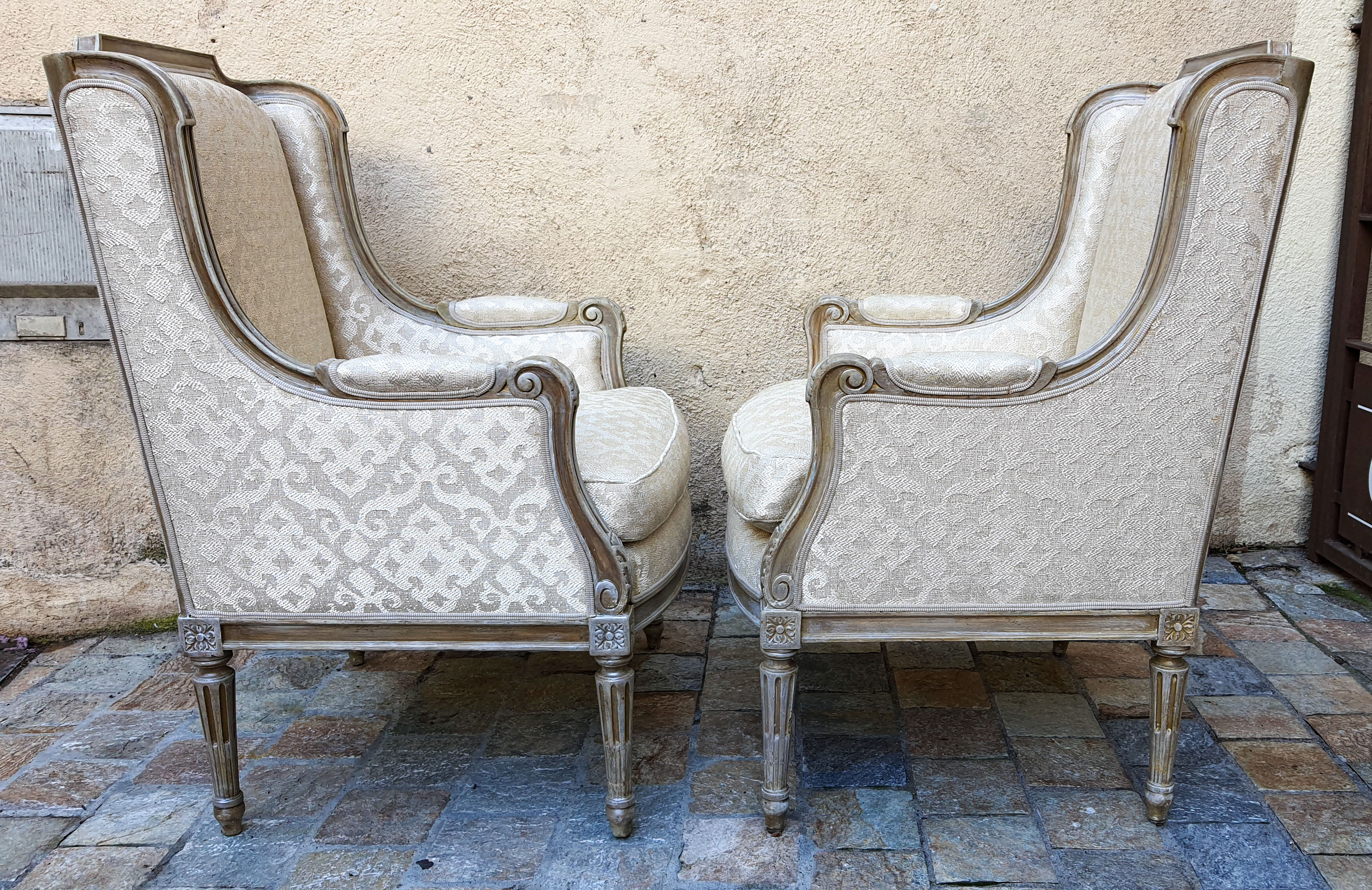 Pair louis XV armchairs by ear