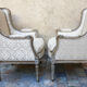 Pair louis XV armchairs by ear