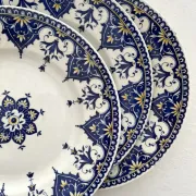 3 flat plates made of ironstone "Cluny" Sarreguemines