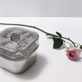 Postmodern Glass and Steel Ice Bucket / Bowl by Roberto Sambonet, Italy