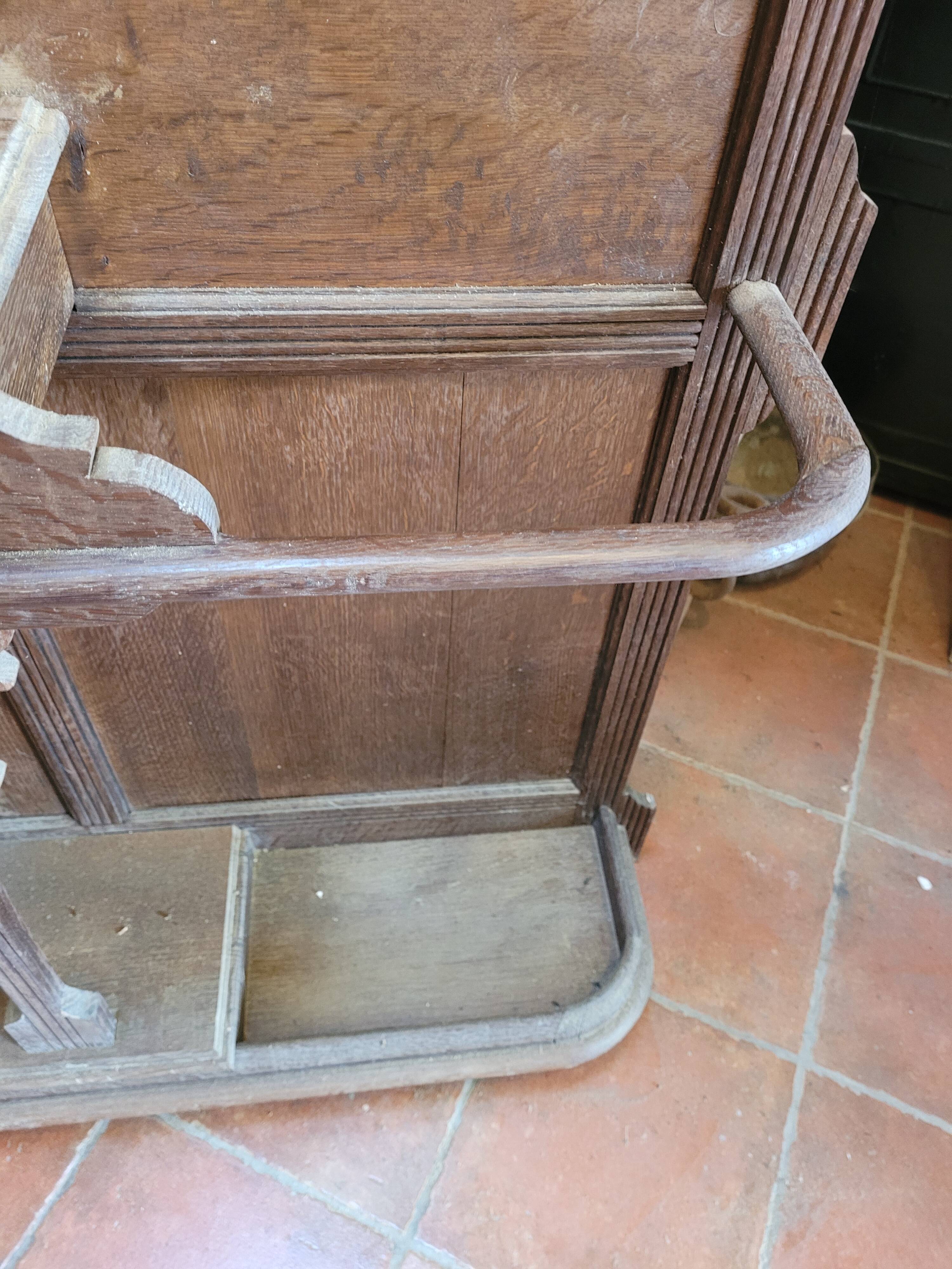 Old oak coat rack