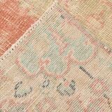 4x7 Red & Salmon Oriental Pattern Vintage Rug, 120x213Cm