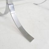 Glass and chrome dining table, 1970's