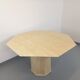 Vintage octagonal travertine dining table from the 70s 80s