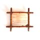 Small wall mirror in turned wood in a faux bamboo style, 1930s.