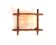 Small wall mirror in turned wood in a faux bamboo style, 1930s.