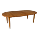 Grande table à manger extensible en orme danoise, années 1990