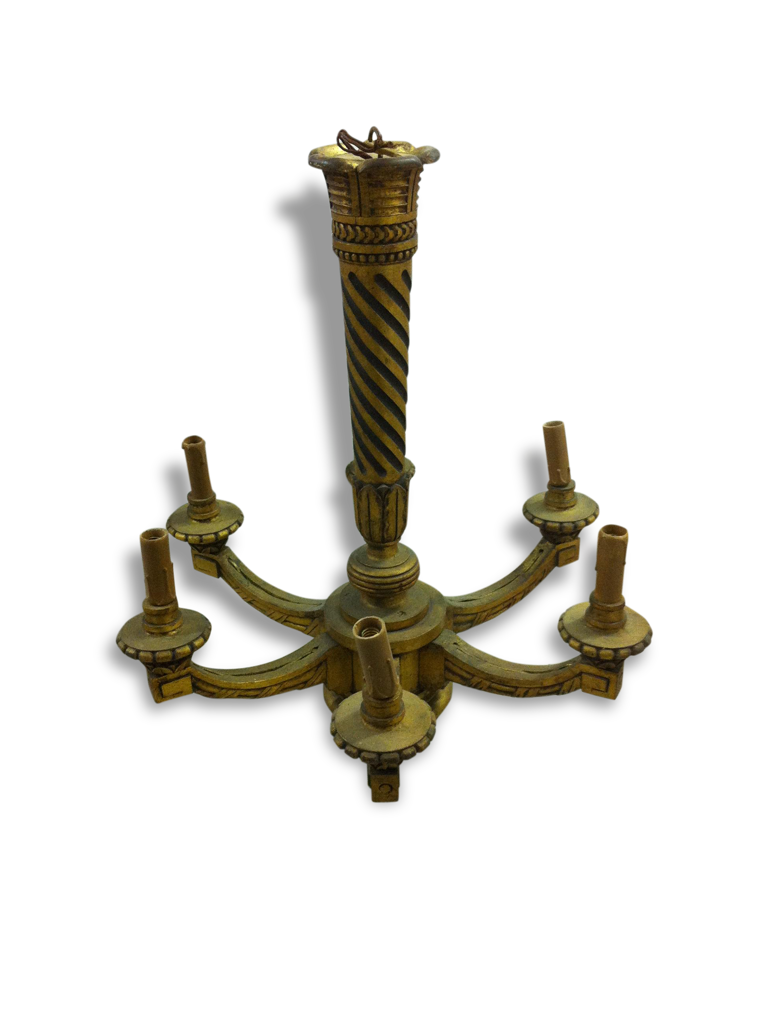 Gilded wood chandelier