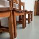 Dining table and 4 chairs, mountain furniture from the 1960s.